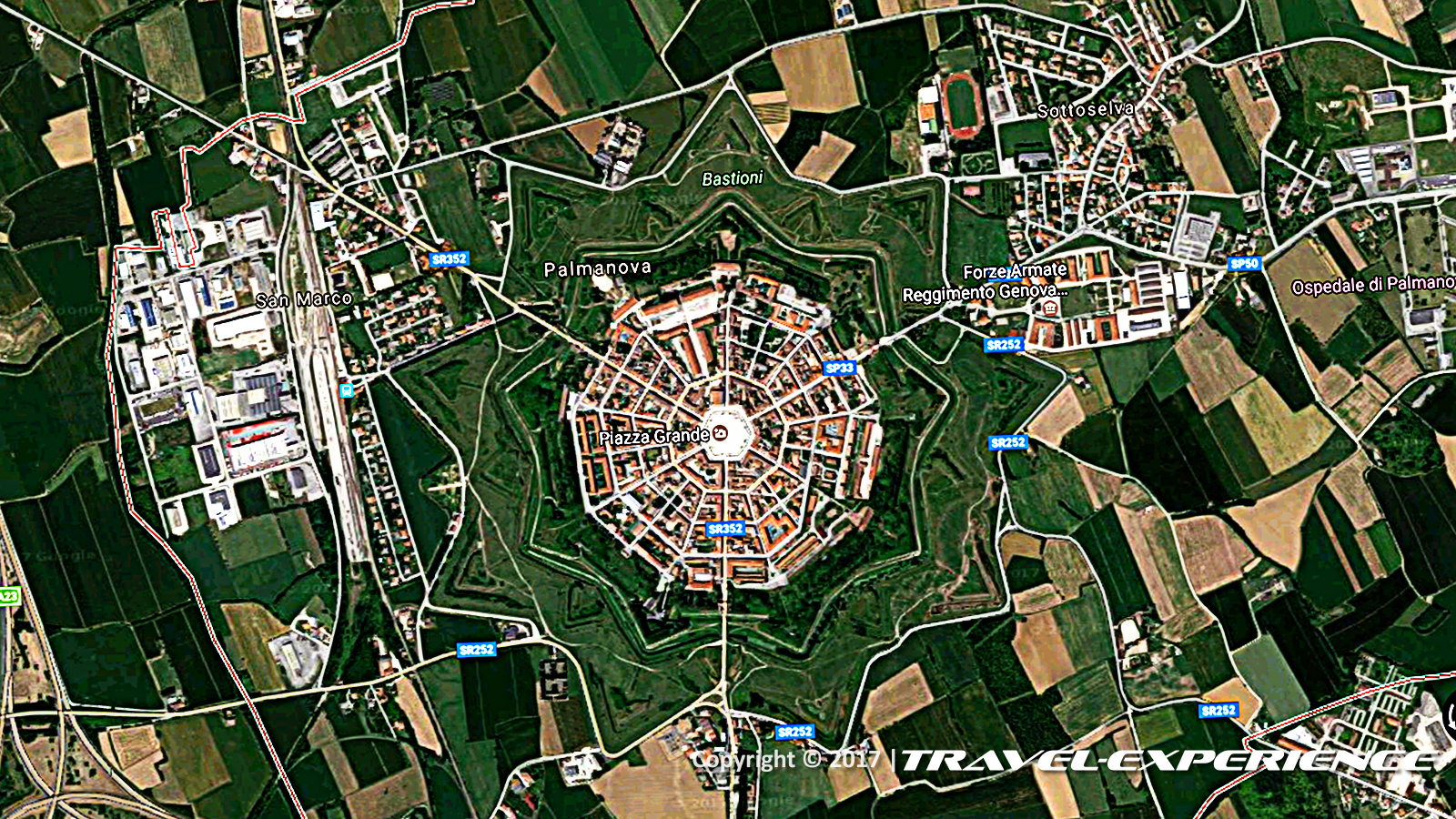 foto Palmanova vista dal satellite